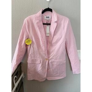 NWT BB Dakota Steve Madden Linen On The Edge Blazer Pink size S. $99 retail from